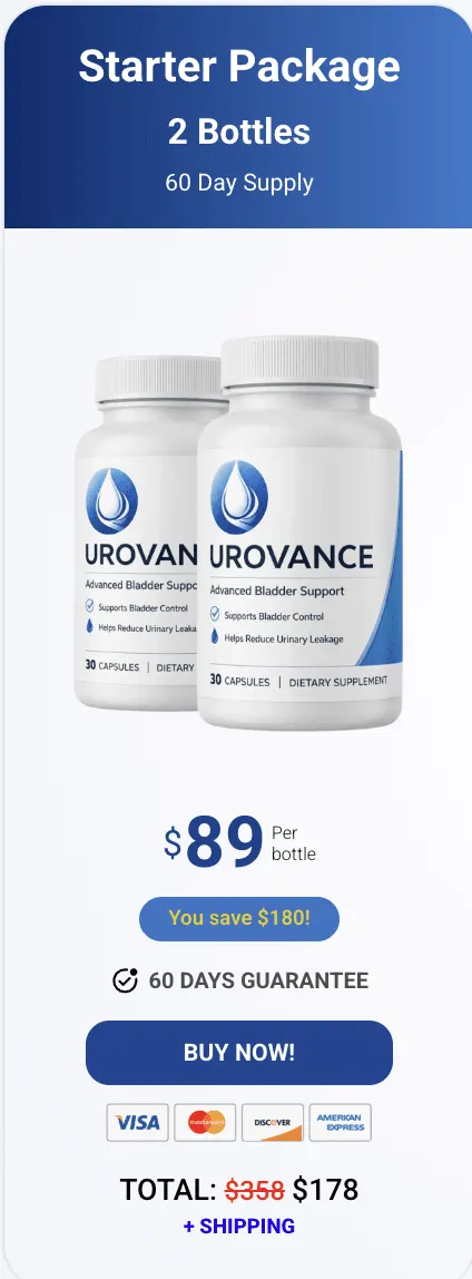 Buy Urovance 1 bottle — 30 day supply bladder and urinary support